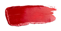 swatch of red paint on a white background 