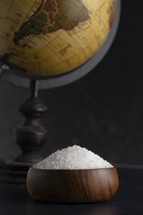 globe and bowl of salt 
