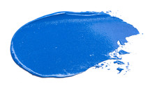 swatch of blue paint on a white background 