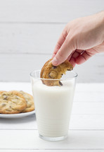 dunking cookies in milk 
