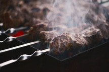 shish kabob on the grill