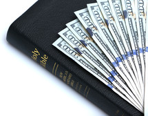 cash and Holy Bible 