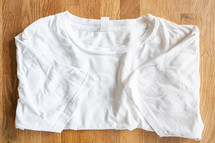 folded white t-shirt 