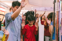 raised hands in prayer 