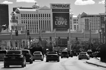 Traffic on the Las Vegas strip 
