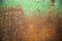 rusted green metal 