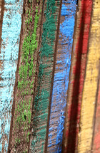 colored wood boards 