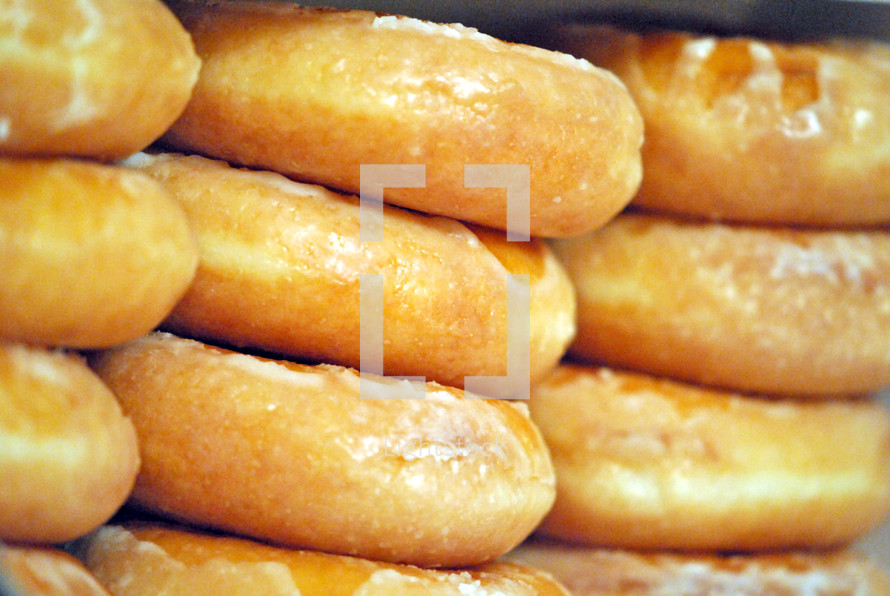 Glazed doughnuts, a sweet treat.