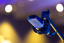 microphone and stage lights 