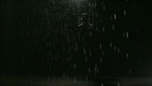 falling rain at night 