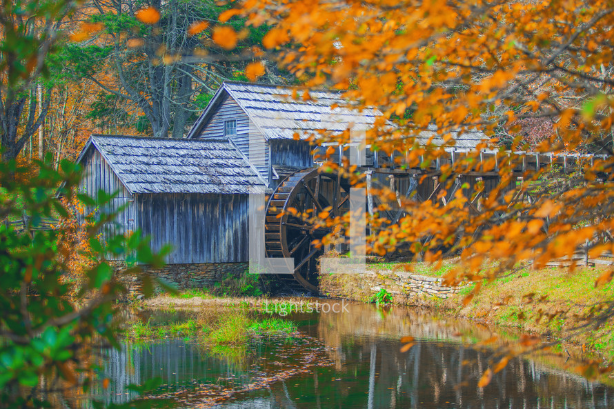 Mabry Mill in Virginia in fall 