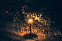 glowing street lamp 