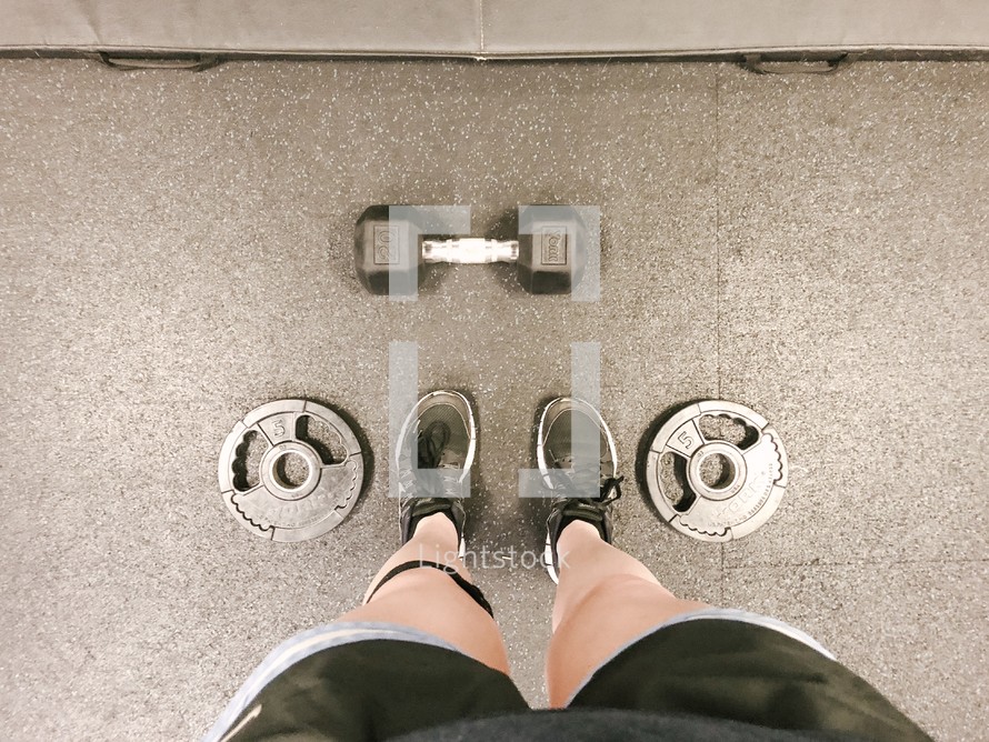 lifting weights 