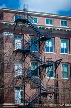 fire escape steps on a building 