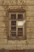 old broken window 