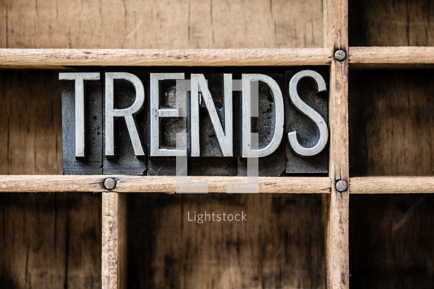 word trends on a bookshelf 