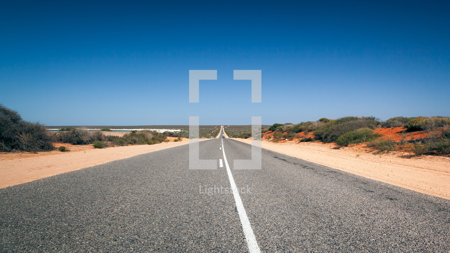 road through a desert 