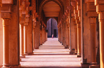 columns and hallway