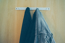 clothes on a hook 