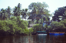 boats on a jungle river 