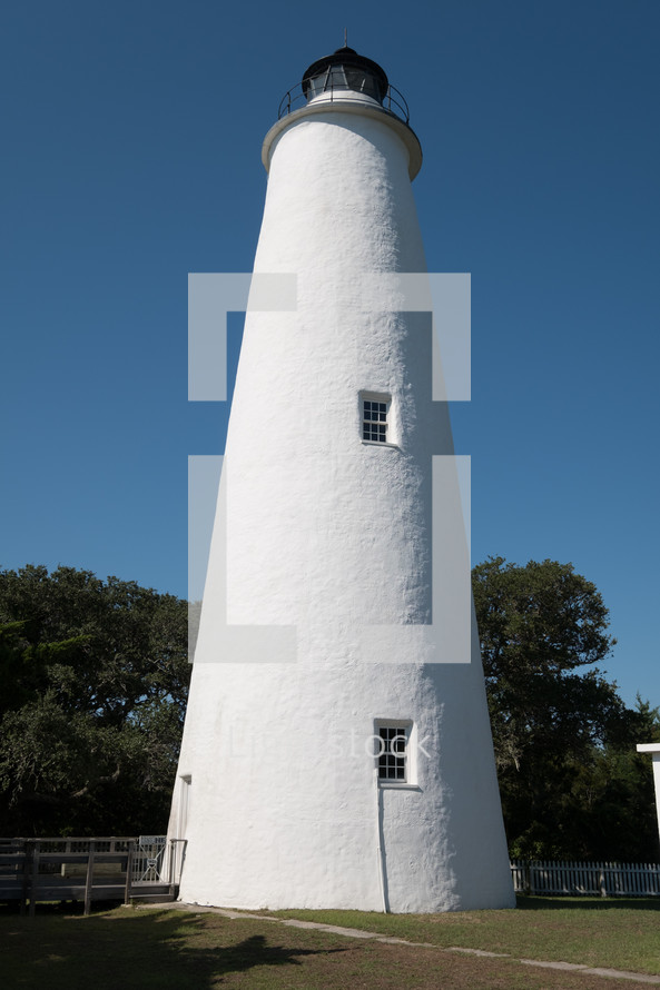 Ocracoke Lighthouse on Ocracoke island, Outer Banks, North Carolina