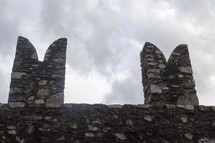 castle walls closeup 