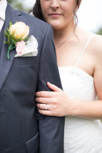 torso portrait of a bride and groom 