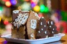 Gingerbread house at Christmas 