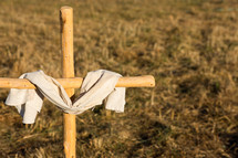 A cross in a field