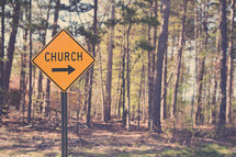 Church road sign 