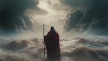 Moses going to part the red sea