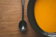 crock pot  full of butternut squash soup