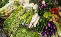 Vegetables being sold at market