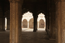 Decorative inlaid archways in an Indian palace