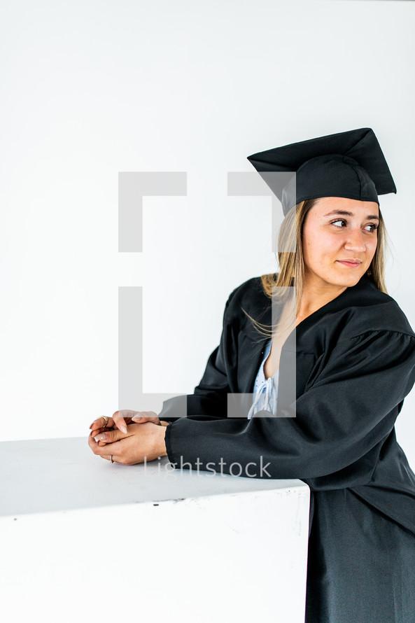 female graduate portrait 