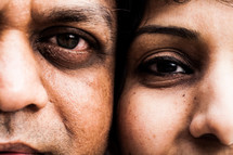 faces of an Indian couple 