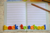 BACK TO SCHOOL in colorful magnetic letters
