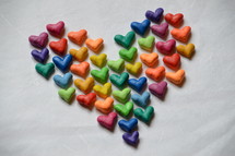 many little colorful hearts shaping a big heart. 