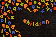 word children in refrigerator magnets 