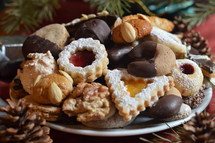 holiday cookies on a plate 