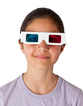 girl with 3D glasses 