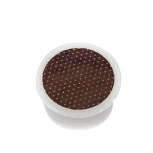 Coffee pods for espresso on white background.