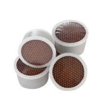Coffee pods for espresso on white background.