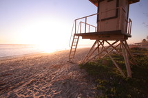 Life guard tower on the beach