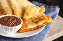 Classic French Crepes with Chocolate Hazelnut Spread