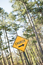 church road sign 