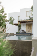 House with minimalistic Santorini architecture