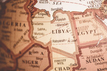 Algeria, Libya, Chad, Sudan, Niger, Egypt map 