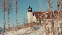lighthouse in winter 