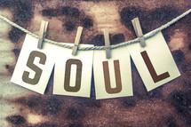 word soul on a clothesline 